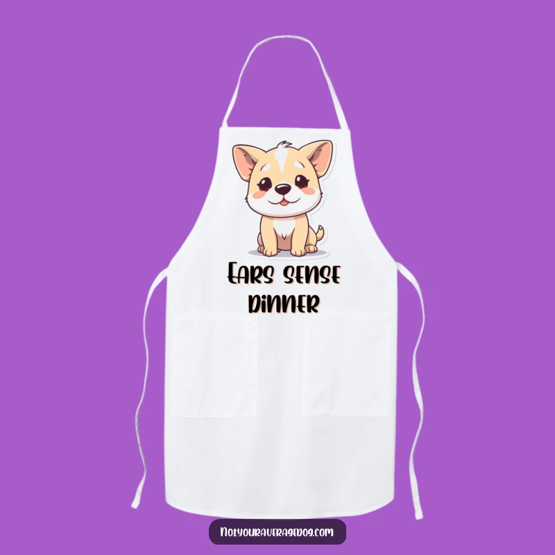 Funny Dog Wiggles Ears Apron: Kitchen Fun with Canine Ear Acrobatics