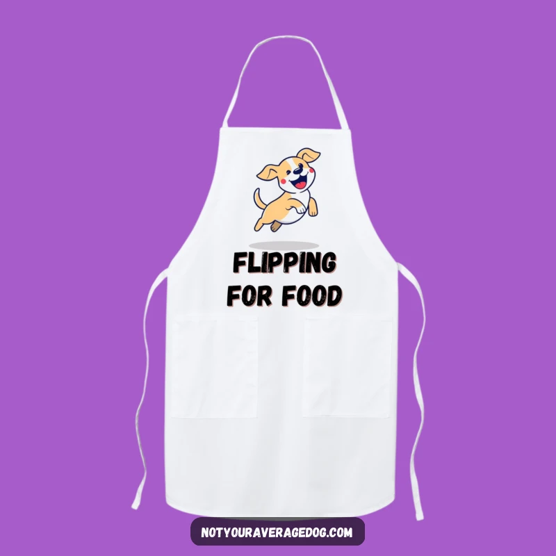 Funny Dog Jump Apron: Cook with Canine Enthusiasm