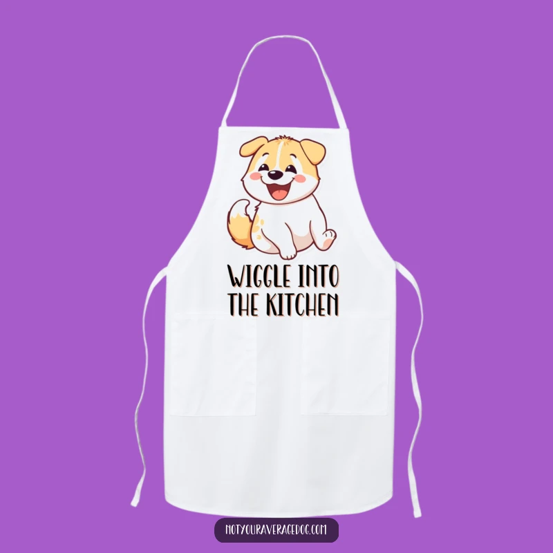 Funny Dog Butt Wiggle Apron - Hilarious Chef Canine Celebration Gift