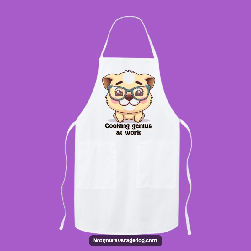 Funny Dog Glasses Apron: Cook with Humor and Goofy Pet Style