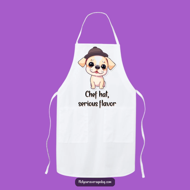 Funny Dog in Hat Apron - Cook with Comical Confidence, Great Funny Gift!