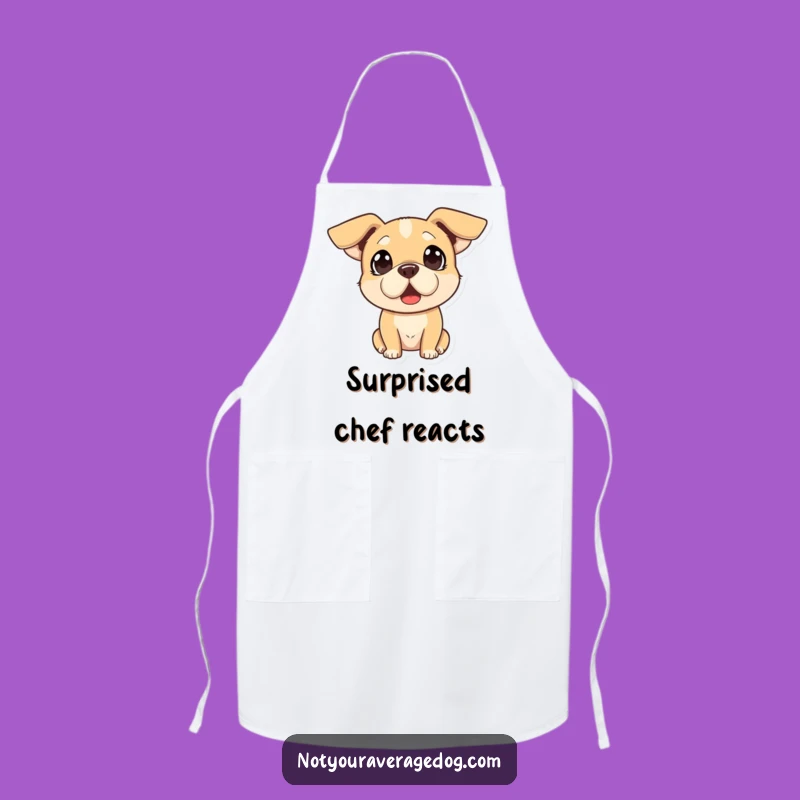 Funny Surprised Dog Apron - Cook with Astonishment!