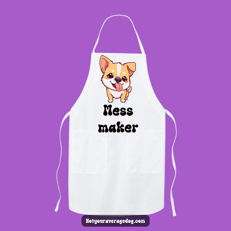 Funny Mischievous Dog Tongue Apron: Cook Up Some Giggles
