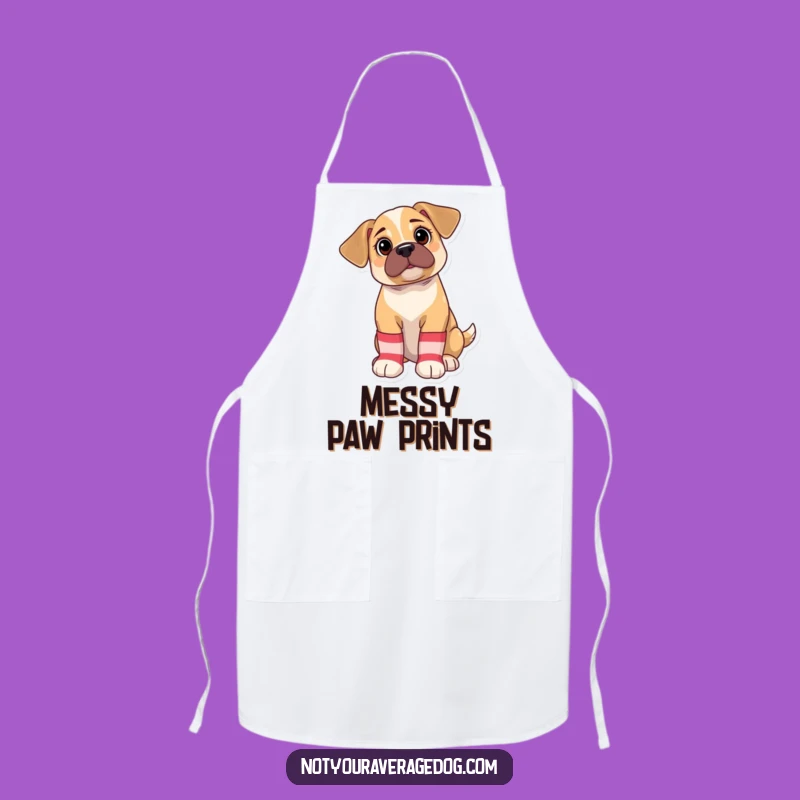 Funny Puppy Sock Apron: Kitchen Humor, Mismatched Style, Perfect Funny Gift for Pet Lovers