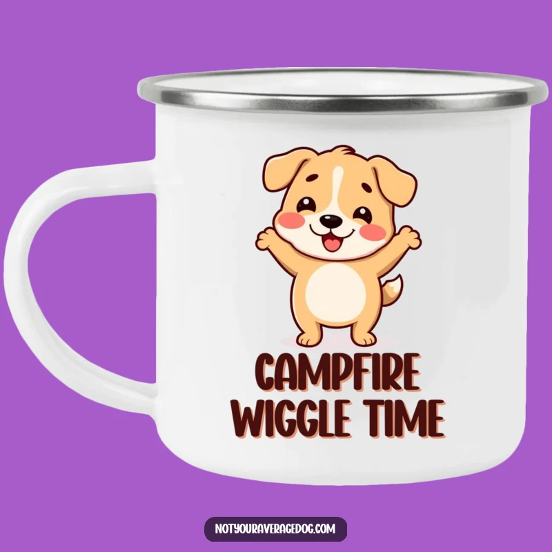 Funny Wiggle Dog Camper Mug: Hilarious Outdoor Dance Cup
