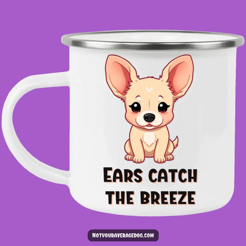 Funny Floppy Ear Dog Camping Mug - Outdoor Adventures with Hilarious Ears, Unique Gift!