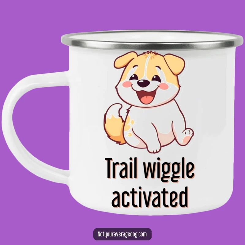 Funny Dog Butt Wiggle Camping Mug - Rugged & Hilarious Canine Joy Gift