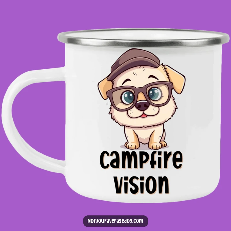 Funny Dog Glasses Camping Mug: Adventure Fuelled by Canine Comedy!