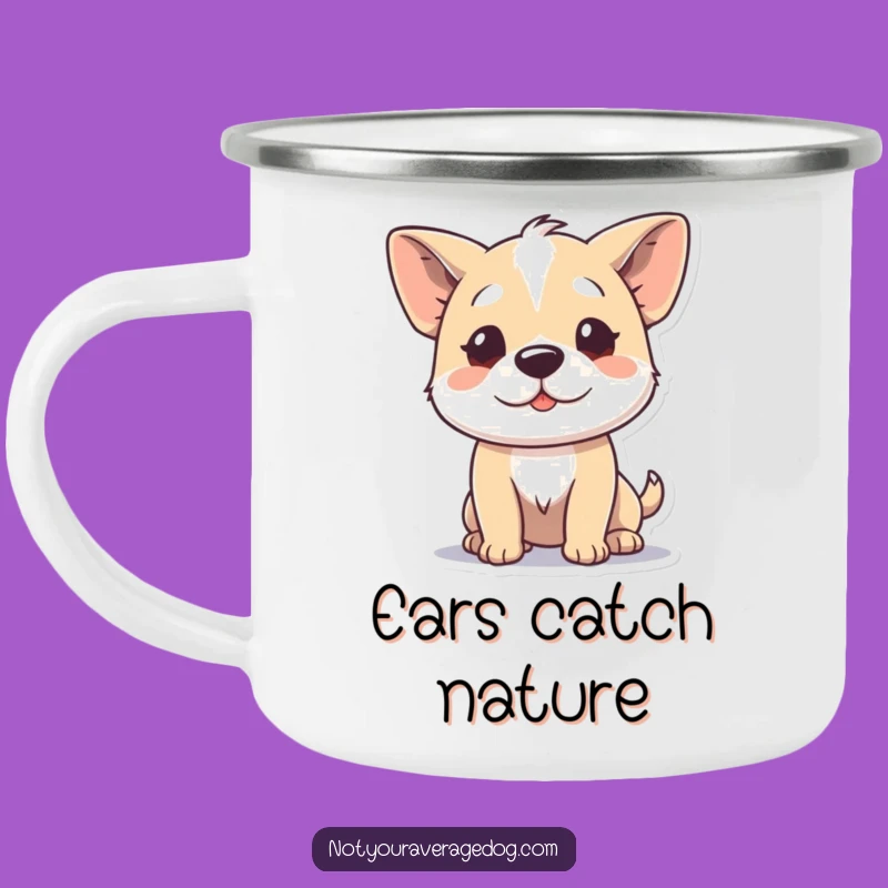 Funny Dog Wiggles Ears Camping Mug: Adventure Fuelled by Ear Antics