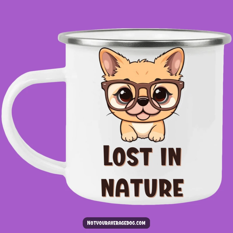 Funny Dog Oversized Glasses Camping Mug: Your Adventure Companion With Style Funny Gift