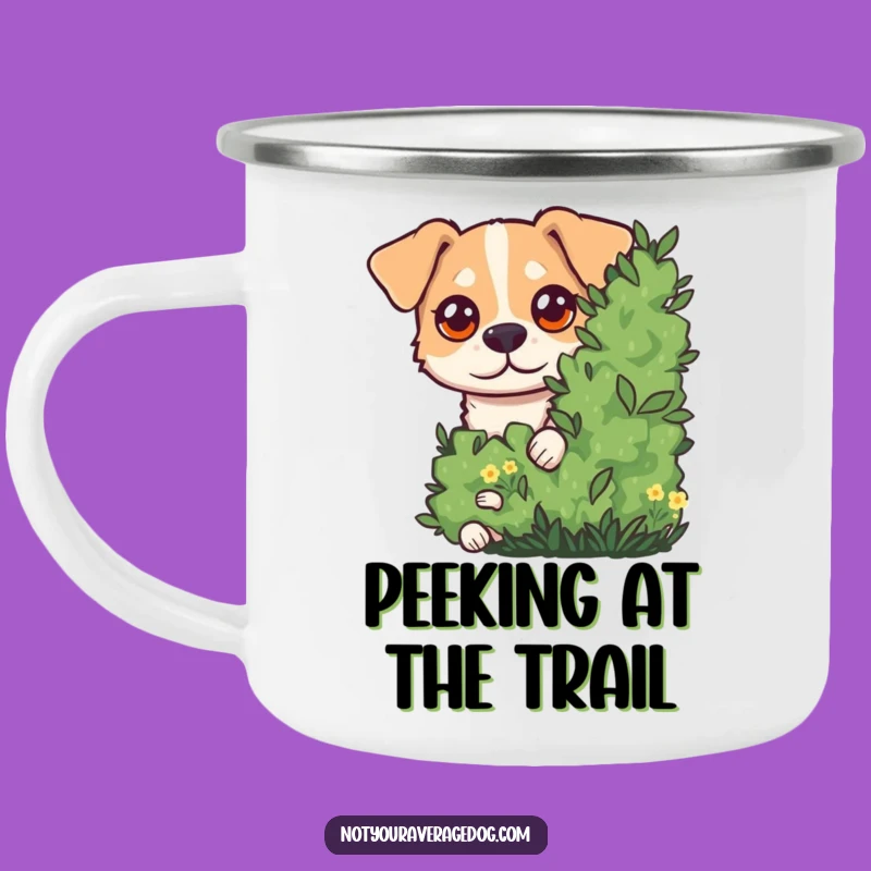 Funny Googly Eyes Dog Camping Mug - Outdoor Adventures with Sneaky Fun, Unique Gift!
