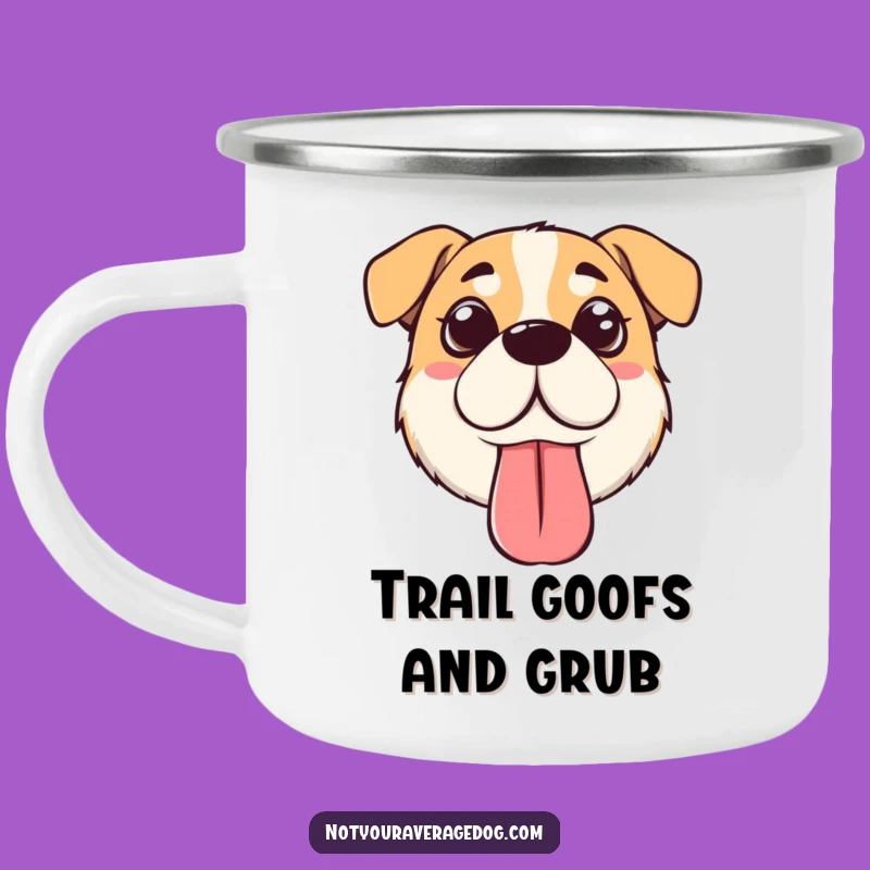 Durable Funny Silly Dog Face Camping Mug: Your Goofy Trail Buddy