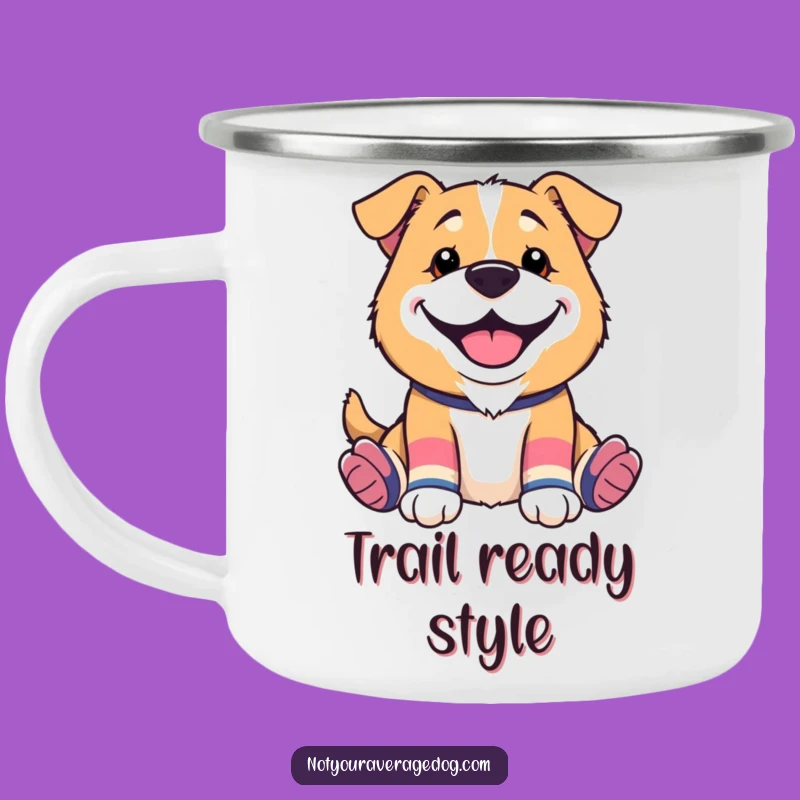 Funny Mismatched Socks Dog Camping Mug: Adventure in Style