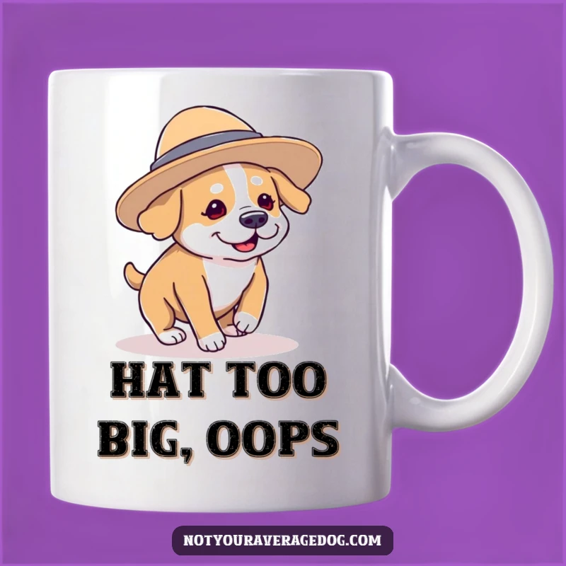 Funny Clumsy Dog Hat Mug: Hilarious Gift for Goofy Pet Owners