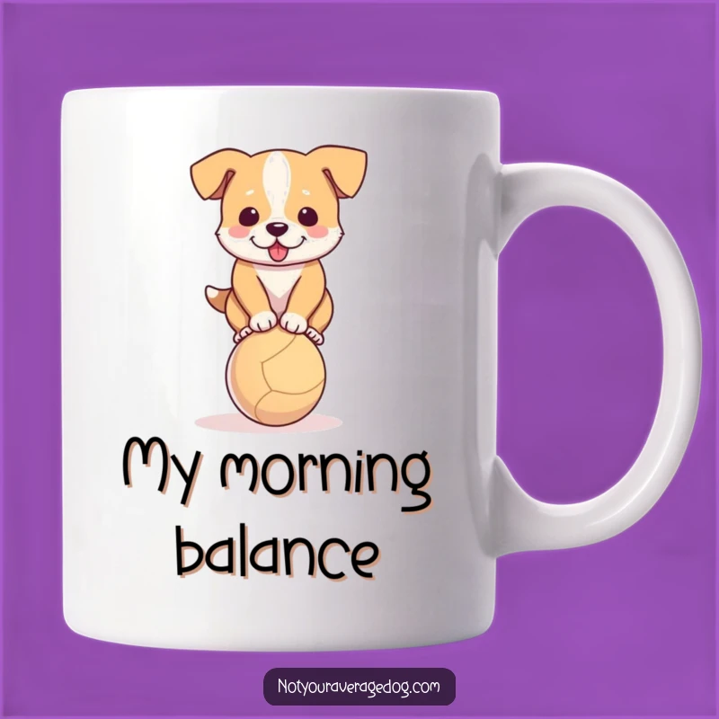 Funny Dog Balancing Ball Mug: Hilarious Pet Owner Gift for Dog Lovers