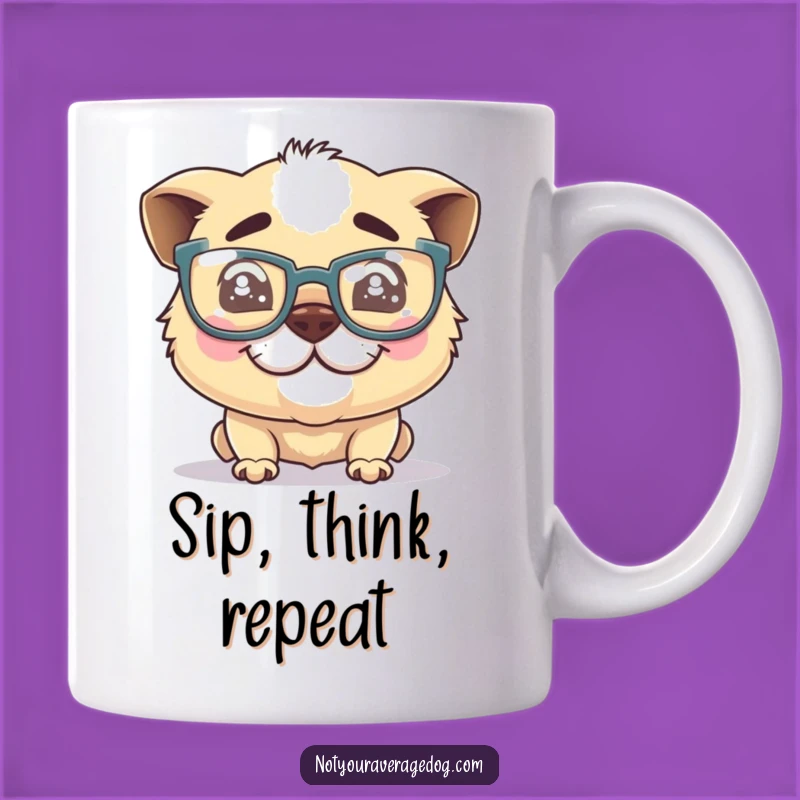 Funny Dog Glasses Mug: Sip Your Coffee with a Hilarious, Goofy Companion