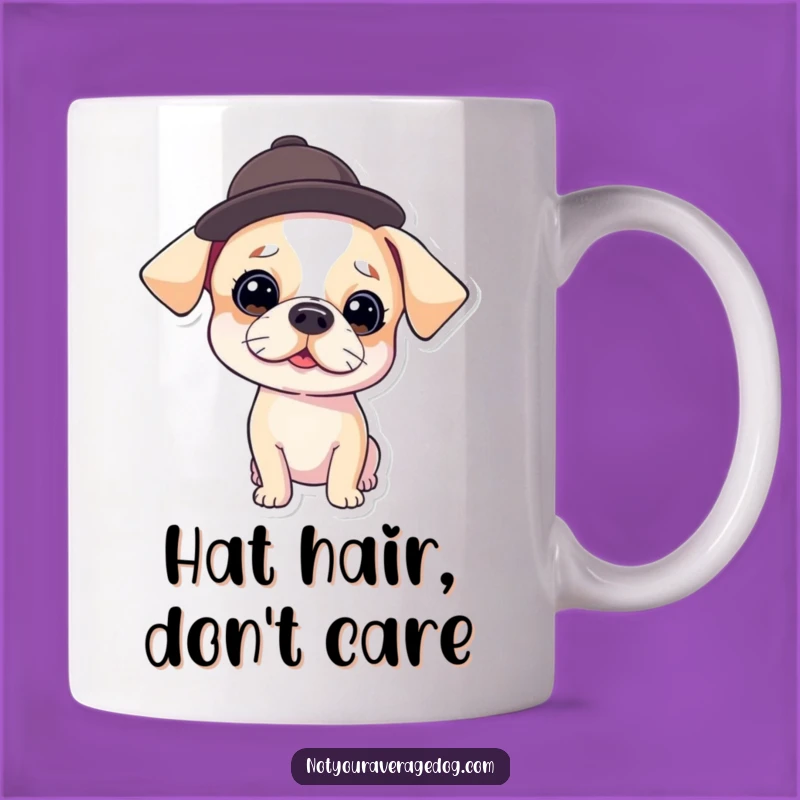 Funny Dog in Hat Mug - Comical Canine Coffee Cup, Perfect Funny Gift!