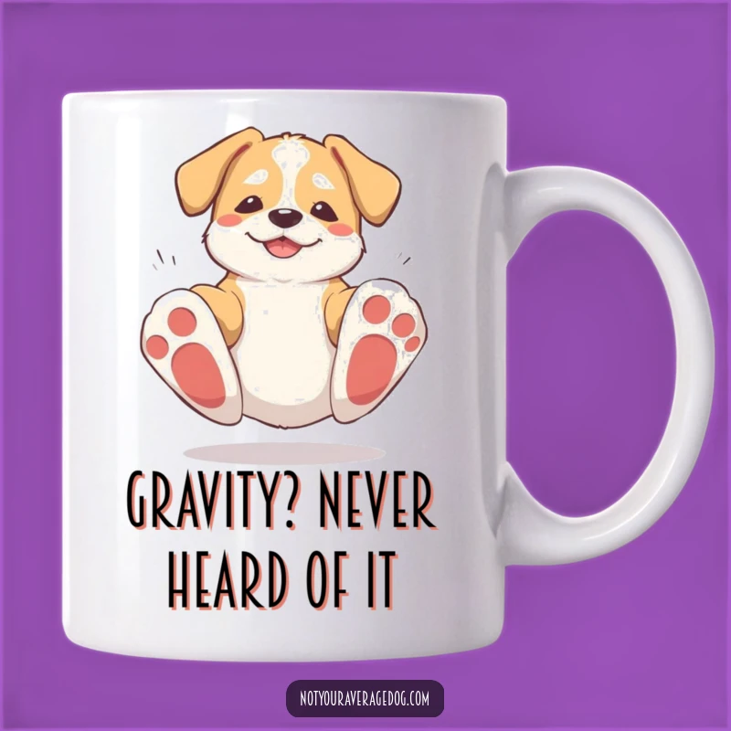 Funny Dog Oversized Paws Tripping Mug - Hilarious Pet Gift Idea