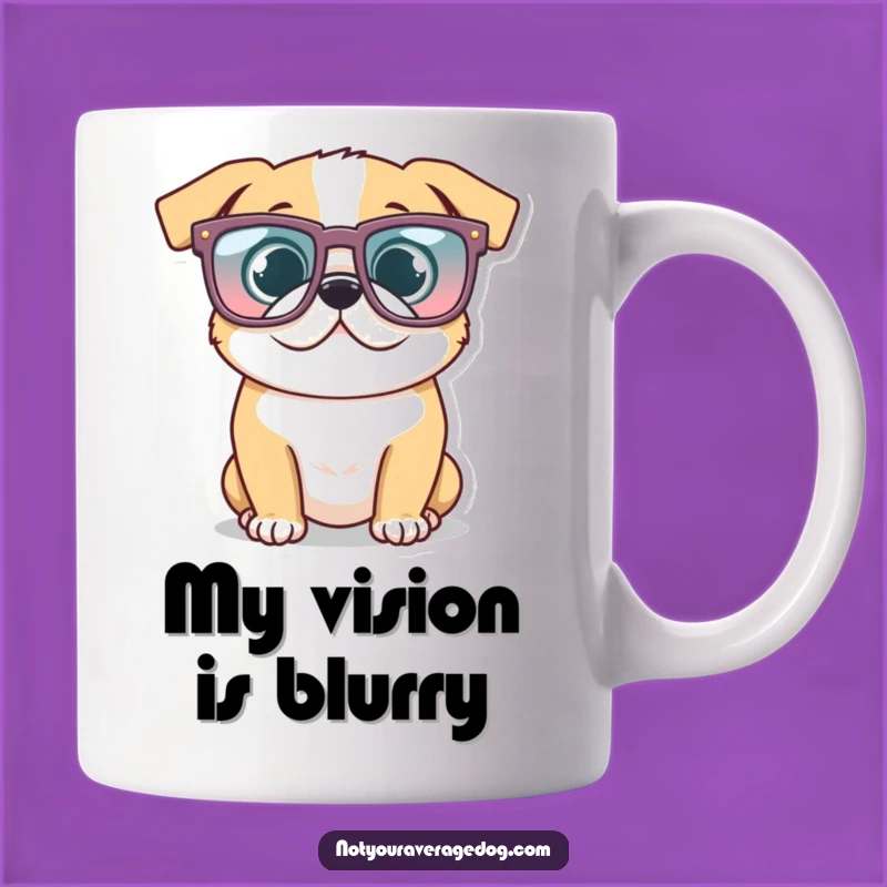 Funny Glasses Dog Mug - Hilarious Quirky Pet Gift Idea