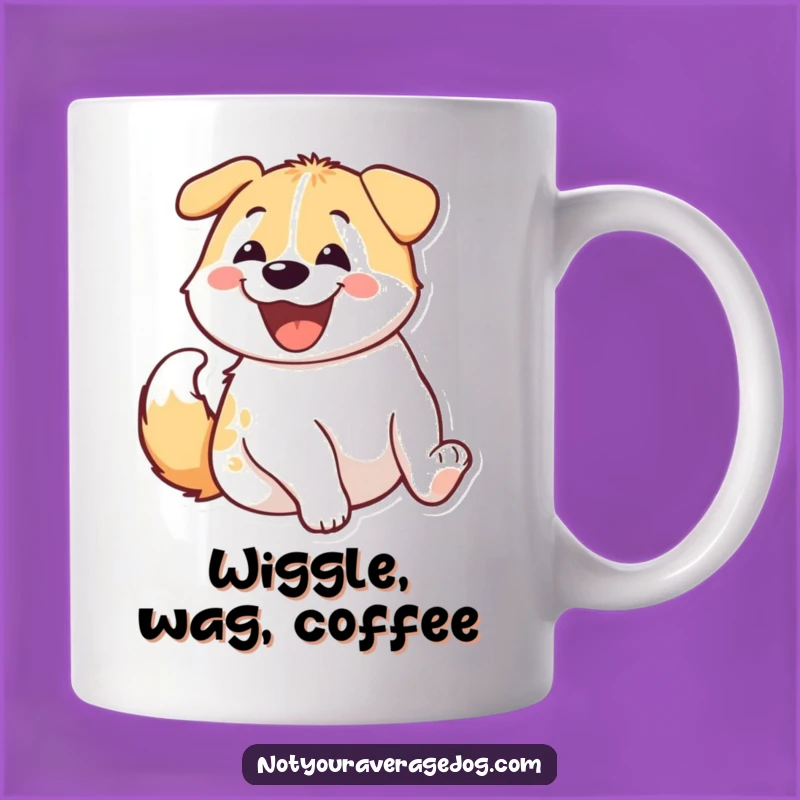 Funny Dog Butt Wiggle Mug - Hilarious Happy Canine Gift for Dog Lovers