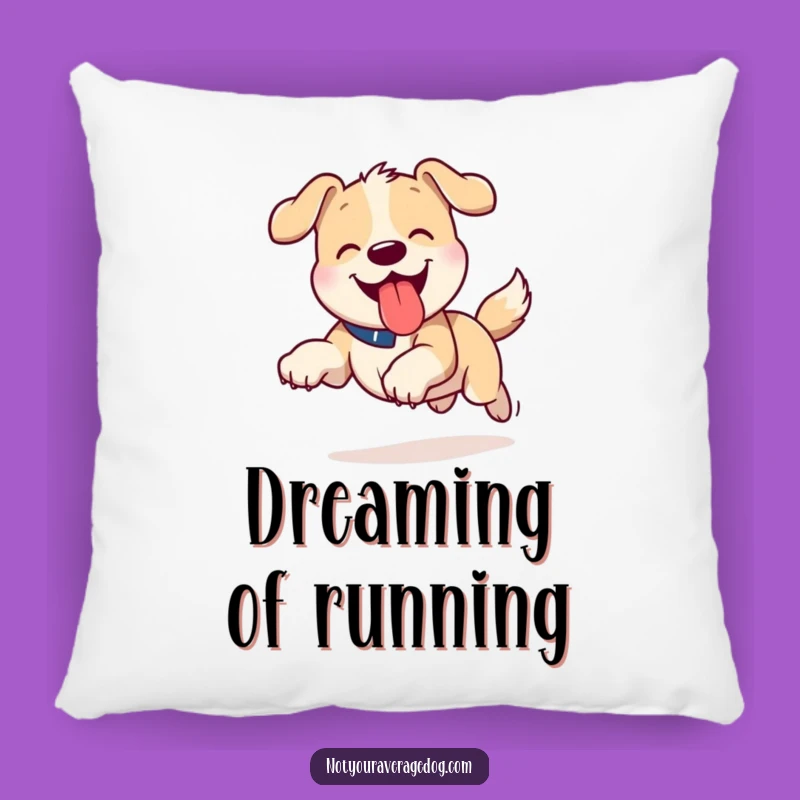 Funny Tongue Out Dog Pillow - Cozy Running Pet Comfort Gift