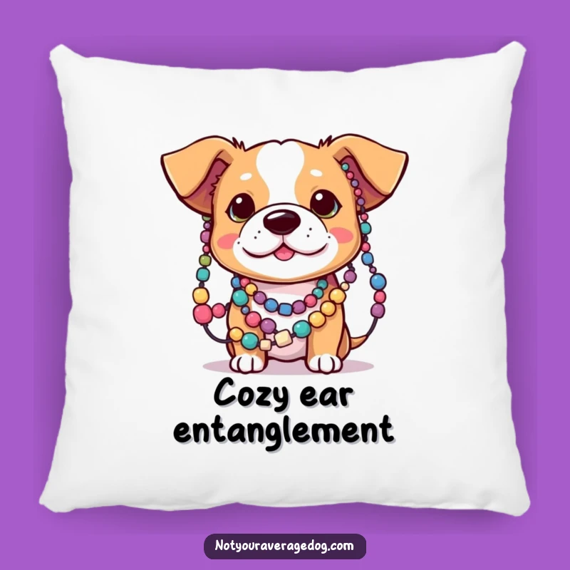 Funny Dog Ears Tangled Beads Pillow - Comfy & Colorful Home Accent