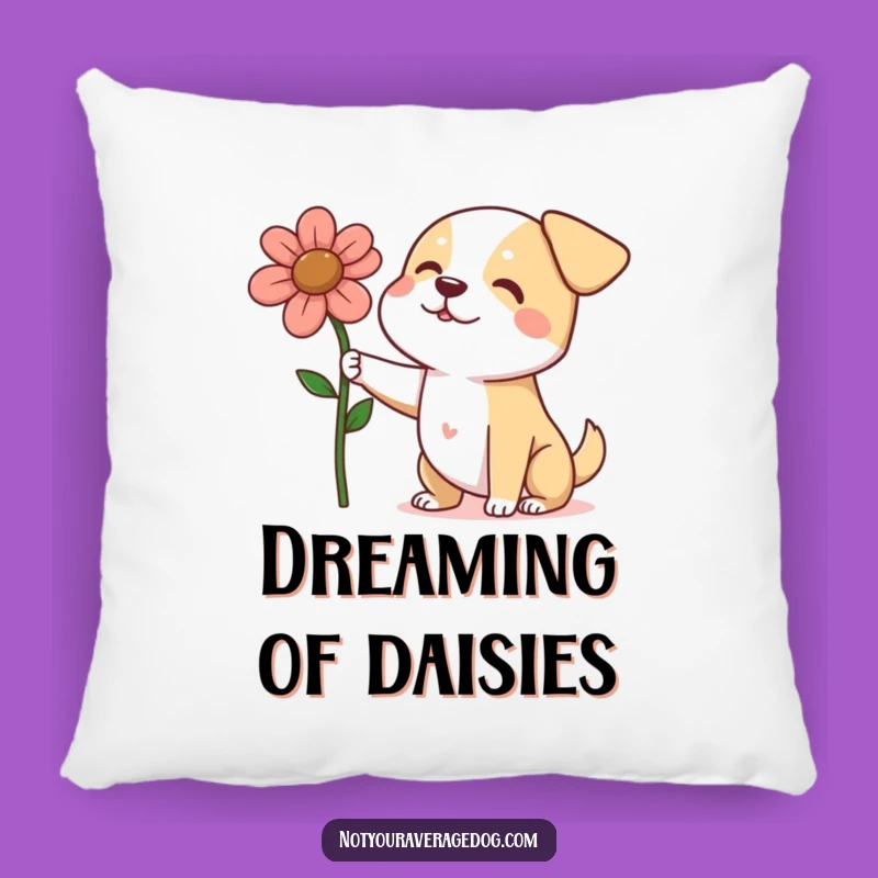 Funny Dog Flower Gift Pillow - Comfy & Hilarious Canine Affection Decor