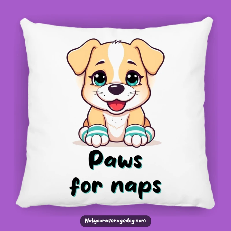 Funny Dog Mismatched Socks Pillow - Goofy Grin Accent Cushion Gift