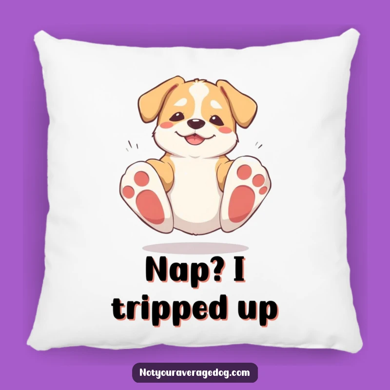 Funny Dog Oversized Paws Tripping Pillow - Comfy & Hilarious Home Decor