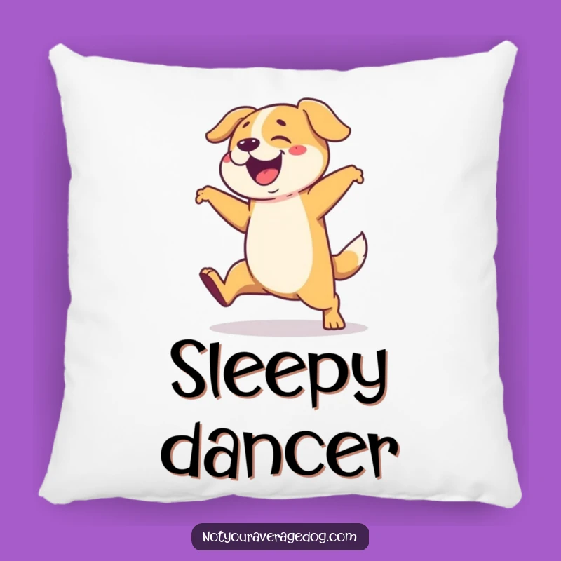 Funny Dog Pillow: Clumsy Dance Moves, Comfy Funny Gift