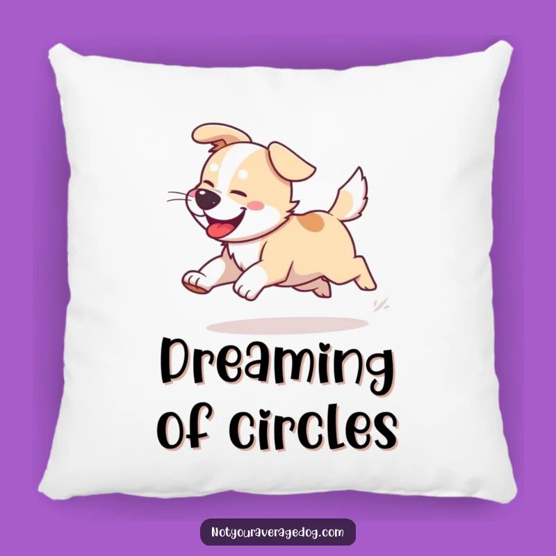 Funny Dog Tail Chasing Pillow: Comfy Canine Motion Decor