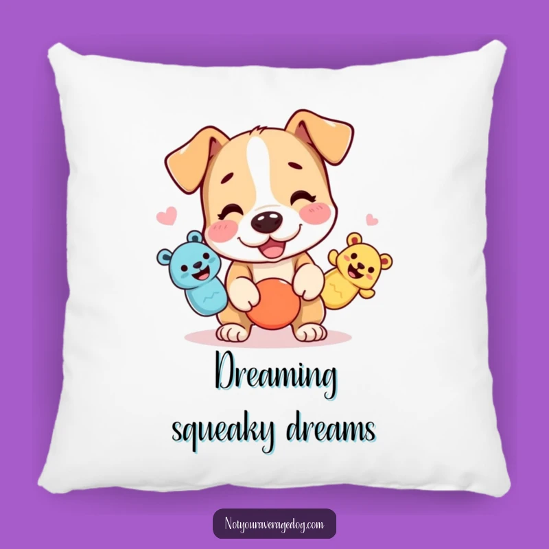 Funny Juggling Dog Pillow - Soft Squeaky Toy Cushion, Cozy Gift