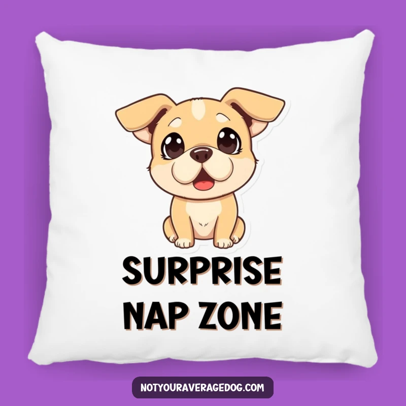 Funny Surprised Dog Pillow - Cuddle Up with Comical Shock!