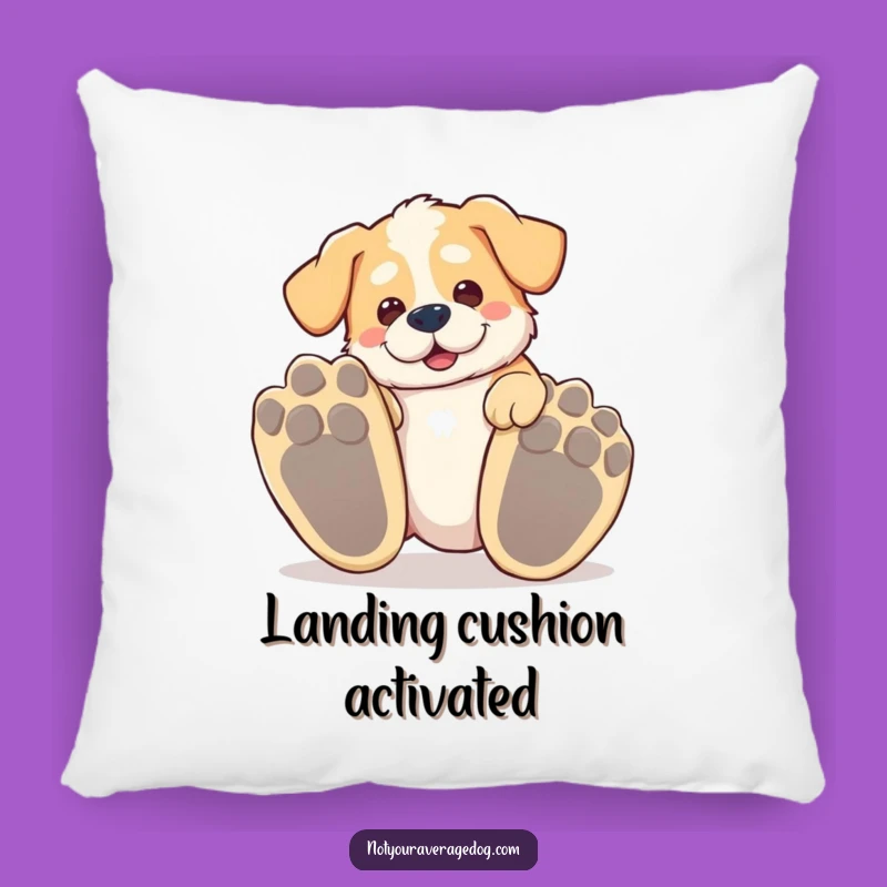 Funny Tripping Dog Pillow: Cozy Clumsiness & Big Paws, Gift