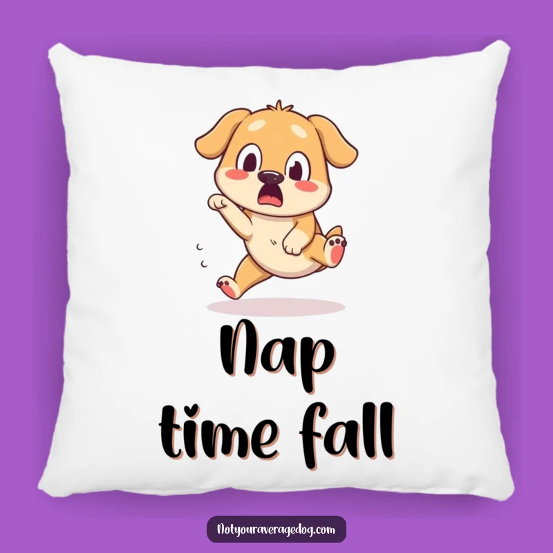 Funny Dog Pillow: Tripping Pup's Surprise, Comfy Funny Gift