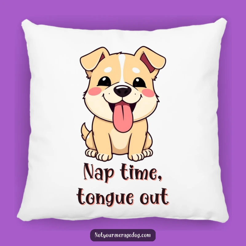 Funny Dog Tongue Out Pillow: Cozy Comfort with Comedic Expression