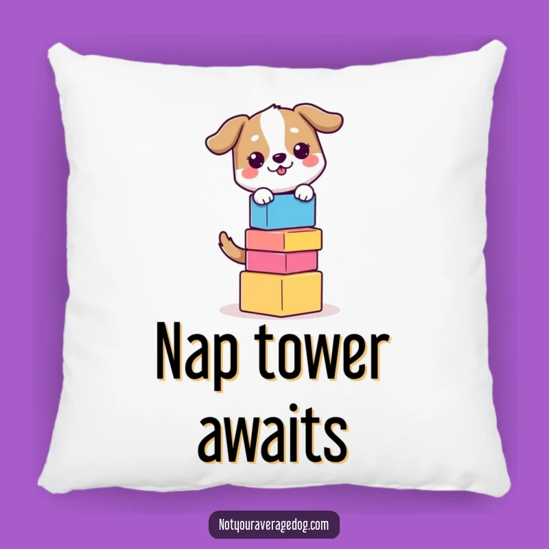 Funny Balancing Dog Pillow - Cozy Block Stacking Comfort Gift