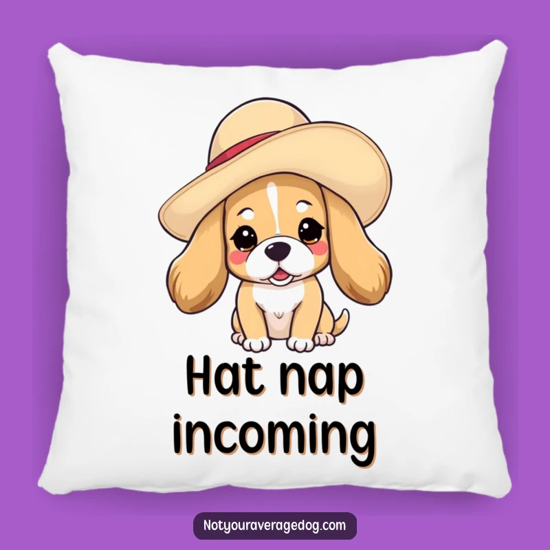 Soft Funny Dog in Hat Pillow: Cuddle Up with Canine Chic