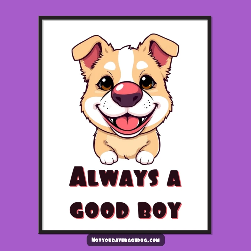 Funny Clown Dog Digital Art: Instant Silly Decor for Your Walls