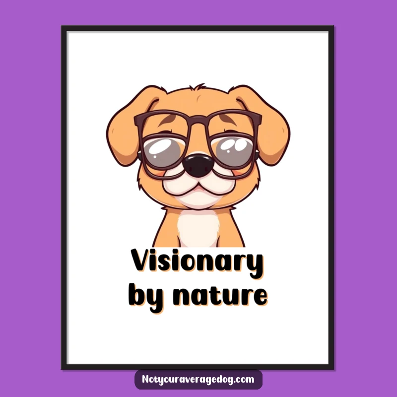 Funny Dog With Glasses Digital Art - Hilarious Canine Decor Gift for Instant Joy