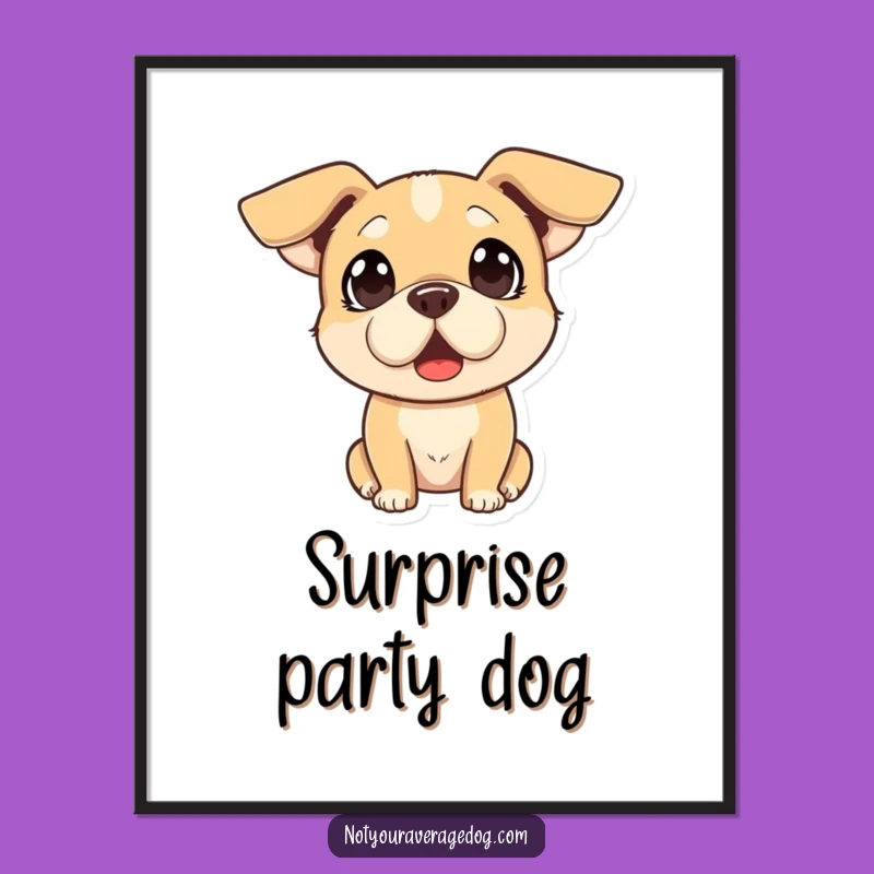 Funny Surprised Dog Digital Print - Instant Humor for Your Walls!