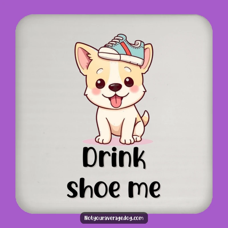 Funny Dog Shoe Hat Coasters: Keep Surfaces Safe & Stylishly Amused