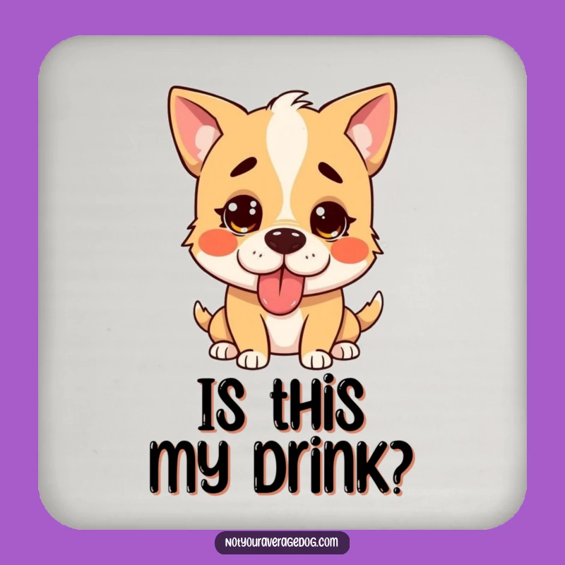 Funny Confused Dog Coaster Set: Protect Surfaces with Laughter, Gift