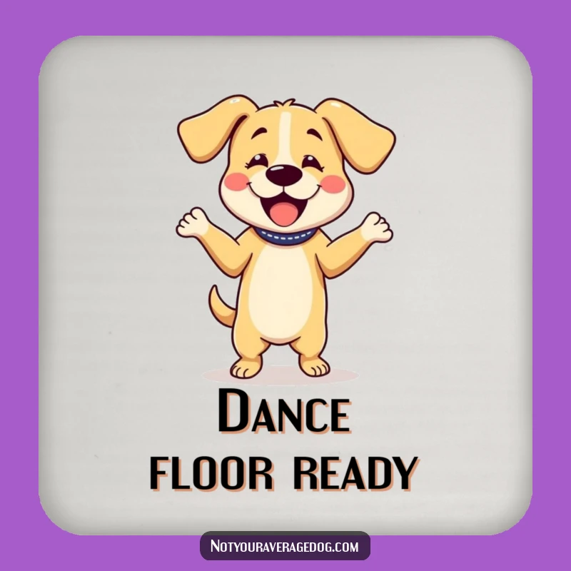 Funny Dog Dancing Coaster: Protect Surfaces with Floppy Ear Fun