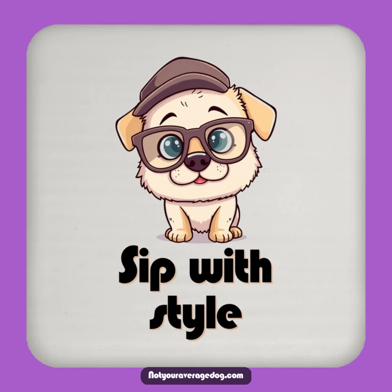 Funny Dog Glasses Coaster: Protect Surfaces with Hilarious Charm!