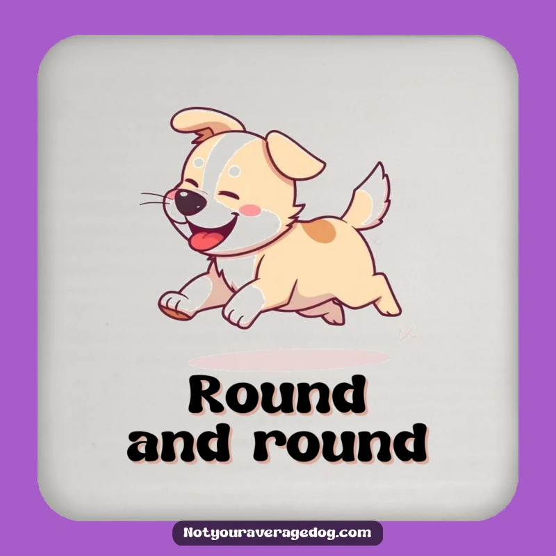 Funny Dog Tail Chasing Coaster: Protect Surfaces with Playfulness