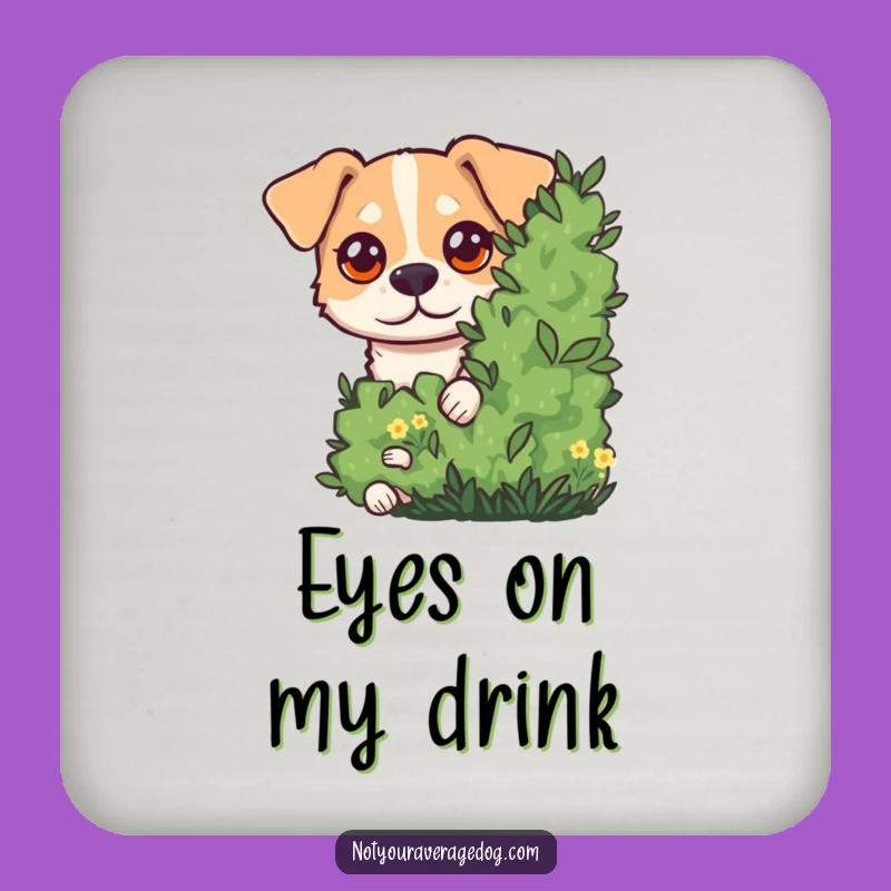 Funny Googly Eyes Dog Coasters (Set of 4) - Sneaky Style Protection, Great Funny Gift!