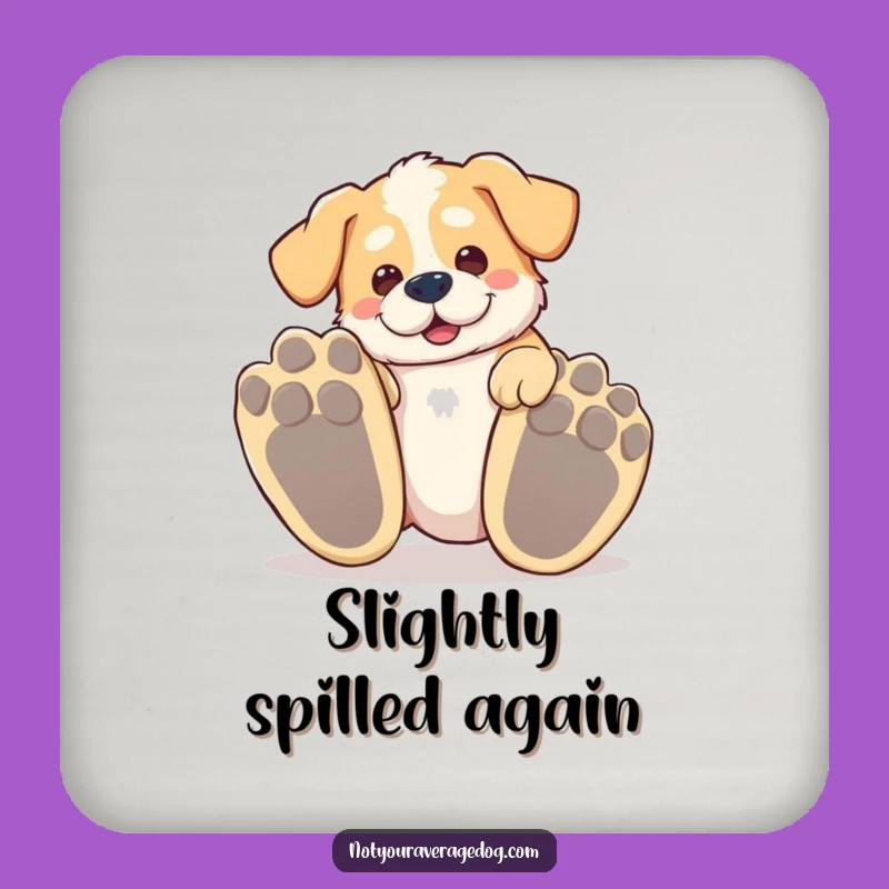 Funny Tripping Dog Coaster Set: Protect Surfaces with Humor, Gift