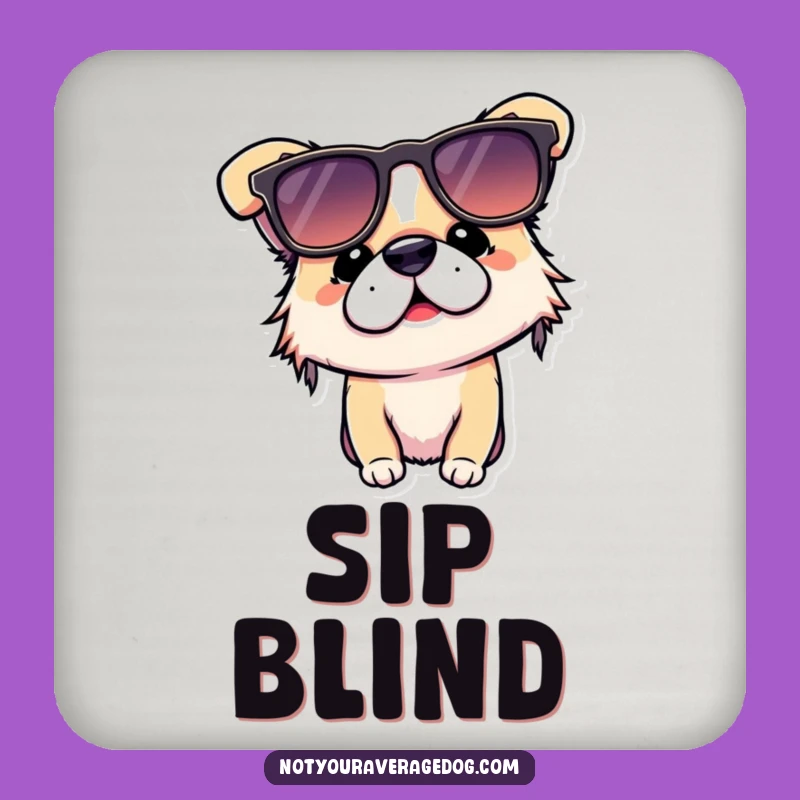 Funny Dog Sunglasses Coaster: Protect Surfaces with Pup Style Gift