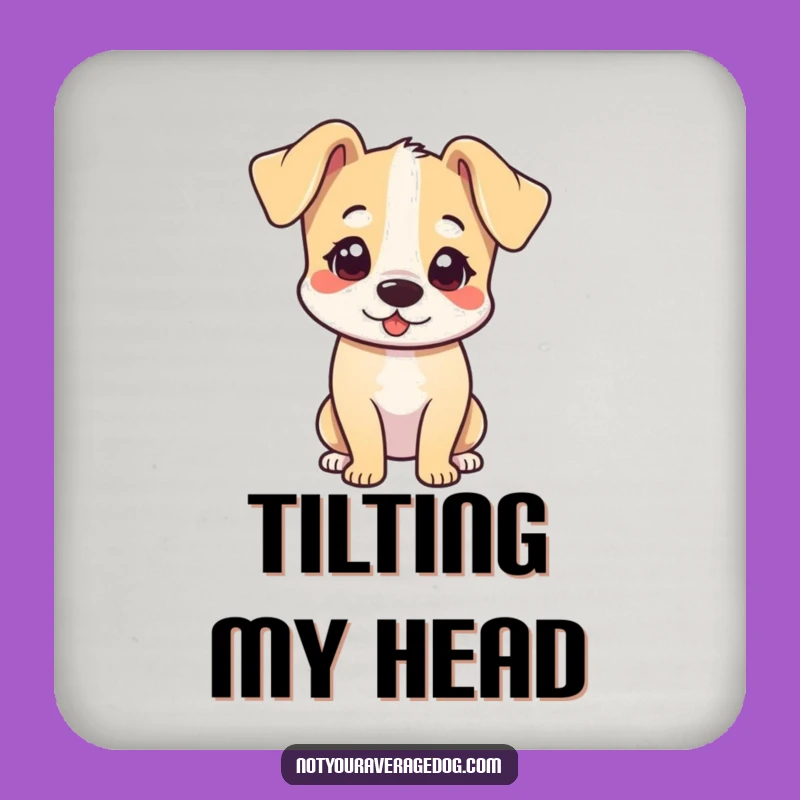 Funny Head Tilt Dog Coaster: Adorable Surface Protection